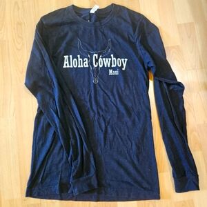 Aloha Cowboy Maui Long Sleeve Shirt Size Small